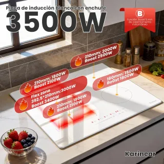 Placa Inducción Karinear 4 Fuegos Flex
