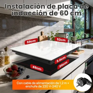 Placa Inducción Karinear 4 Fuegos Flex
