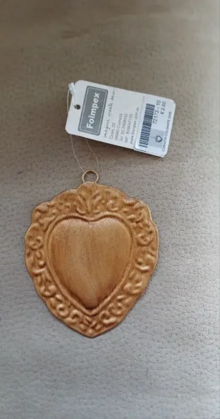 Corazón Colgante Dorado Foimpex 12x9