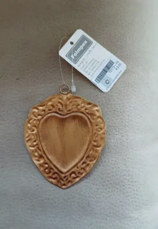 Corazón Colgante Dorado Foimpex 12x9