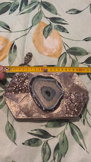 Bolso Joya Filigrana Plata Ágata Azul Artesanal