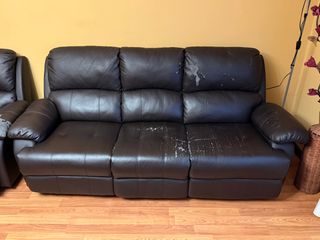Sofá 3 plazas y 1 plaza polipiel