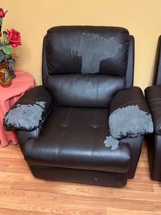 Sofá 3 plazas y 1 plaza polipiel