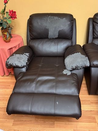 SOFÁ + SILLÓN RECLINABLES – MUY CÓMODOS