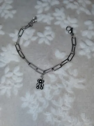 Pulsera eslabones con charm osito