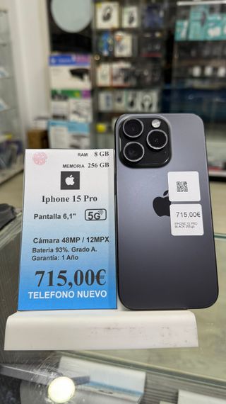 iPhone 15 Pro 256GB Negro Reacondicionado