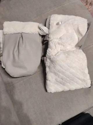 Manoplas para carrito de bebé gris