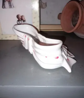 Vasetto Ceramica Stella di Natale Rosso Bianco