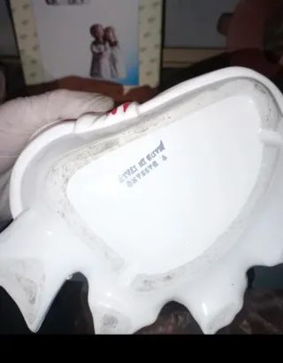 Vasetto Ceramica Stella di Natale Rosso Bianco