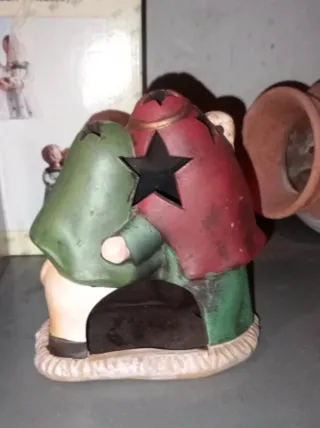 Presepe porta cerino in ceramica