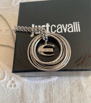 Colar Just Cavalli Círculos Prata
