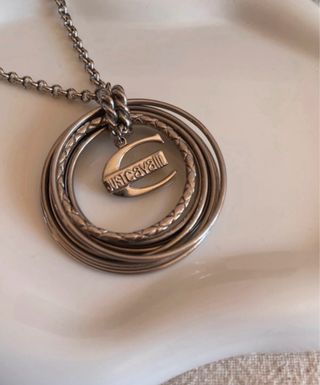 Colar Just Cavalli Círculos Prata