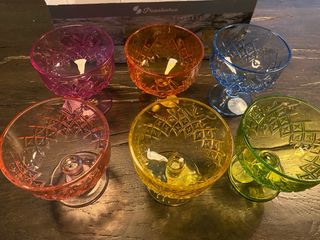 6 Coppette gelato Soft multicolor vetro