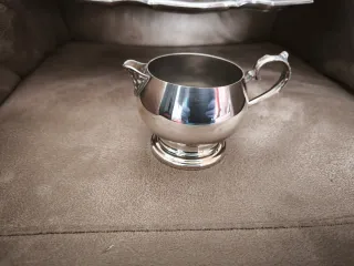 Juego café alpaca bañado en plata