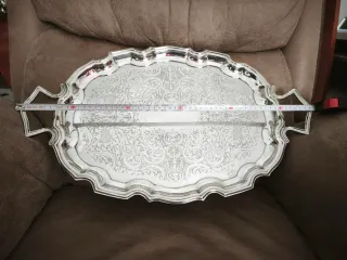 Juego café alpaca bañado en plata