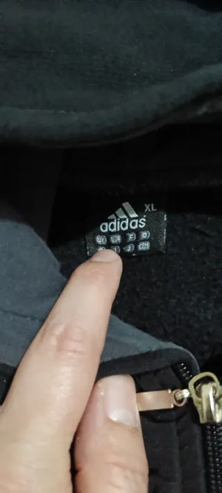 Felpa Adidas Nera con Zip