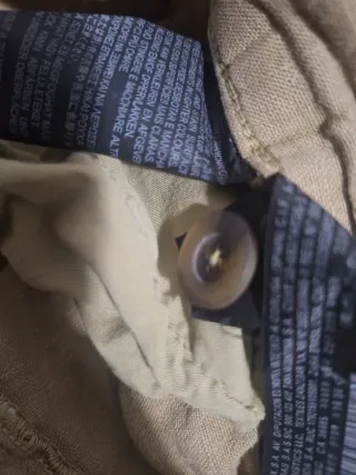 Pantalón Zara lino beige T S