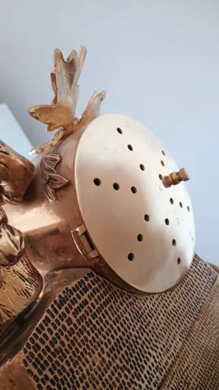 Reloj de mesa cobre y mármol