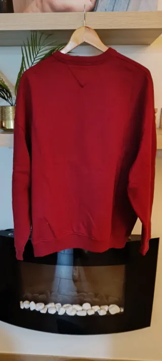 Sudadera Tommy Jeans Roja Logo Vintage
