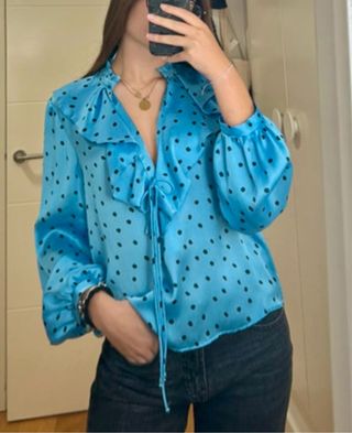 Camisa Zara volantes lunares