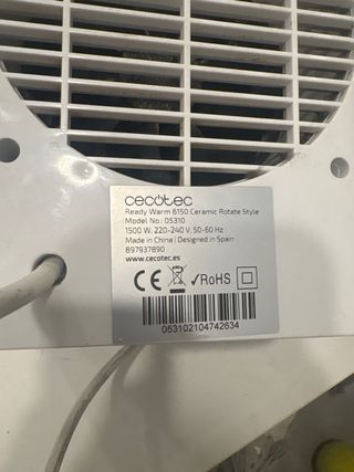 Calentador Cecotec Readywarm 6150 Blanco