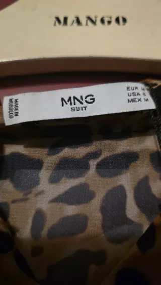 Camisa Mango Leopardo Mujer