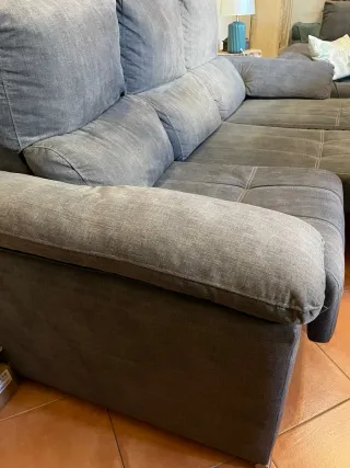PAREJA de sofás cama grises