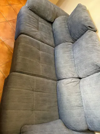 PAREJA de sofás cama grises