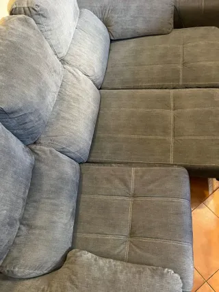 PAREJA de sofás cama grises