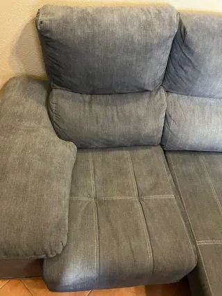 PAREJA de sofás cama grises