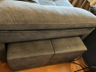 PAREJA de sofás cama grises