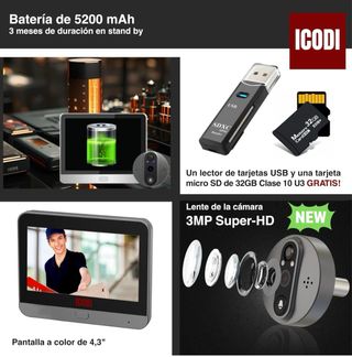 NUEVA Mirilla Digital con Pantalla 4.3
