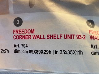 Toomax Freedom Corner Wall Shelf Unit 93-2