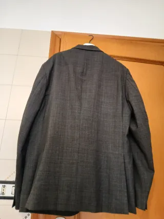Giacca uomo 100% lana vergine grigia taglia 56
