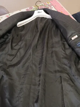 Giacca uomo 100% lana vergine grigia taglia 56