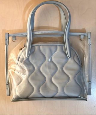 Bolso Zara Transparente Doble Azul