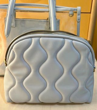 Bolso Zara Transparente Doble Azul