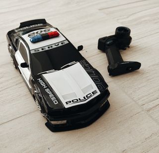 Coche Policía RC Grande Rápido