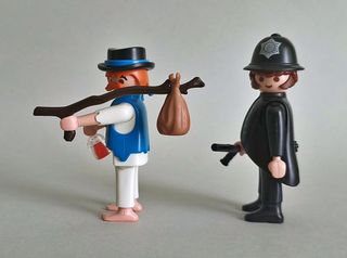 Playmobil Policía Bobby y Mendigo Victoriano