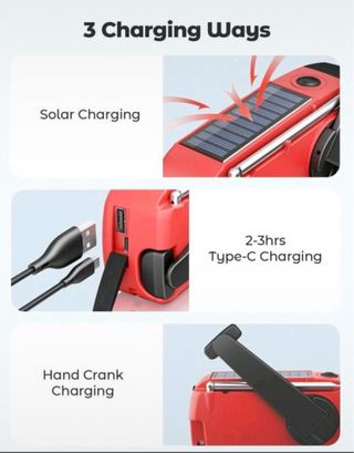• Radiolinterna portátil solar 3 en 1 - 4000mAh •