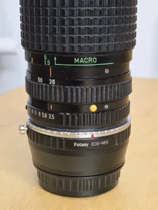 Pentax 35-105mm con adaptador Sony