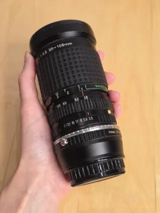 Pentax 35-105mm con adaptador Sony