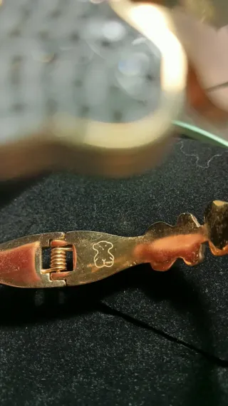 Pulsera Tous Oso con Circonitas Dorada