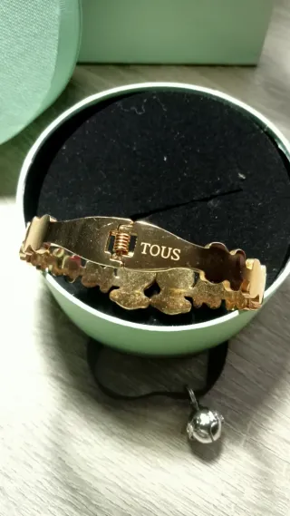 Pulsera Tous Oso con Circonitas Dorada