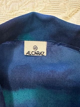 Blusón tipo casaca azul y verde