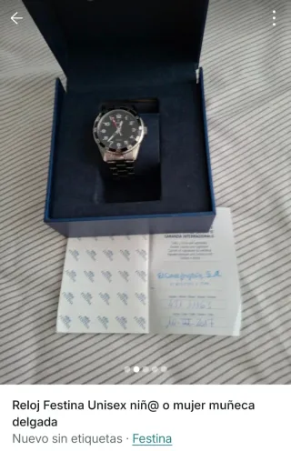 Reloj Festina Unisex Negro y Plateado