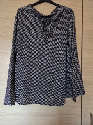 Lotto 2 Bluse Fantasia Bianco Nero