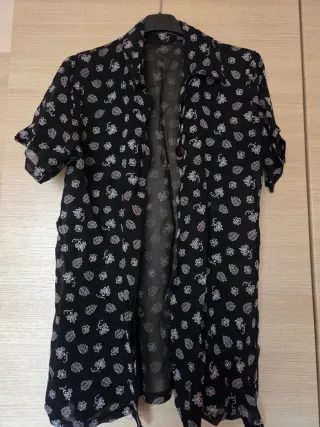 Lotto 2 Bluse Fantasia Bianco Nero