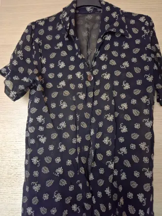Lotto 2 Bluse Fantasia Bianco Nero