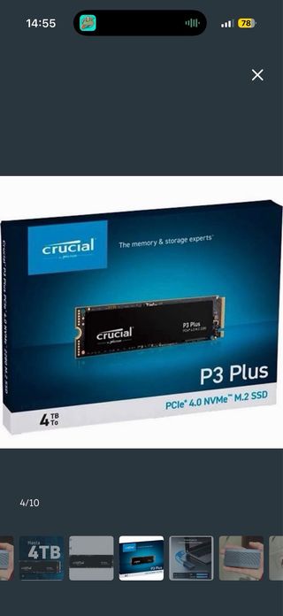 SSD Crucial P3 Plus 4TB M.2 + Caja ACASIS